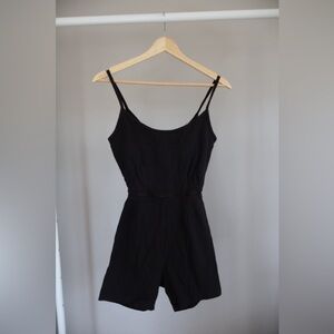 NWT Aerie Offline Washed-Black Athleisure Romper Size Small